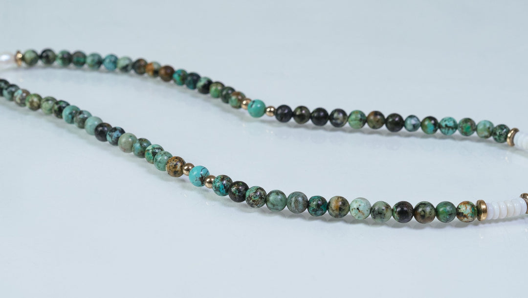 Maldives Turquoise Mala necklace