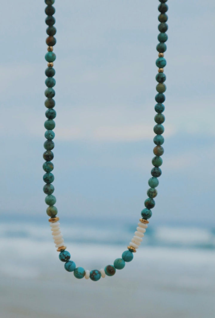 Maldives Turquoise Mala necklace