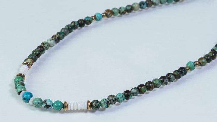 Maldives Turquoise Mala necklace