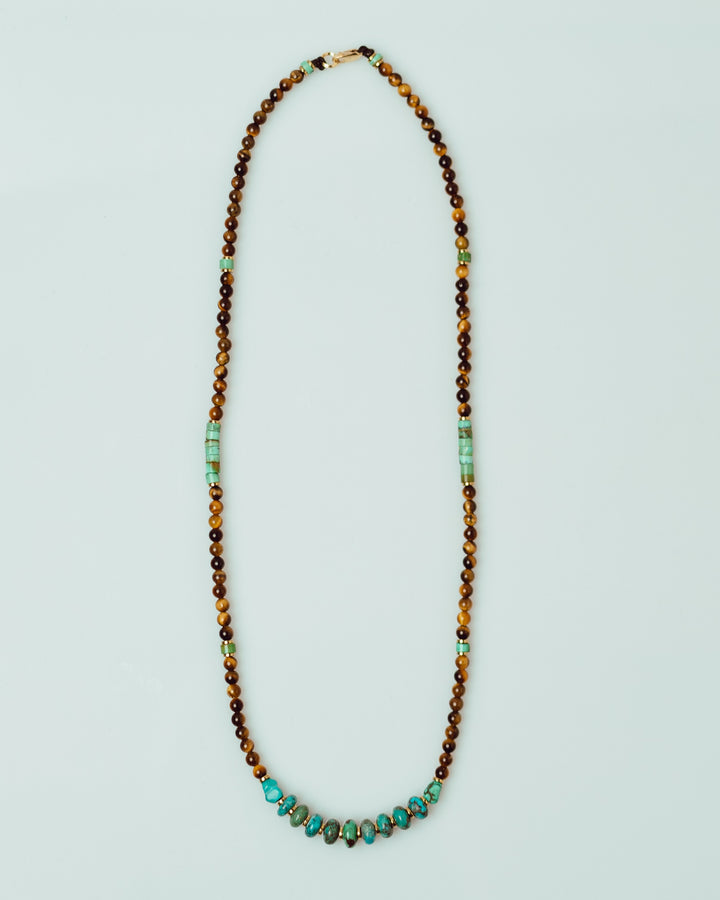 Tiger eye & turquoise necklace